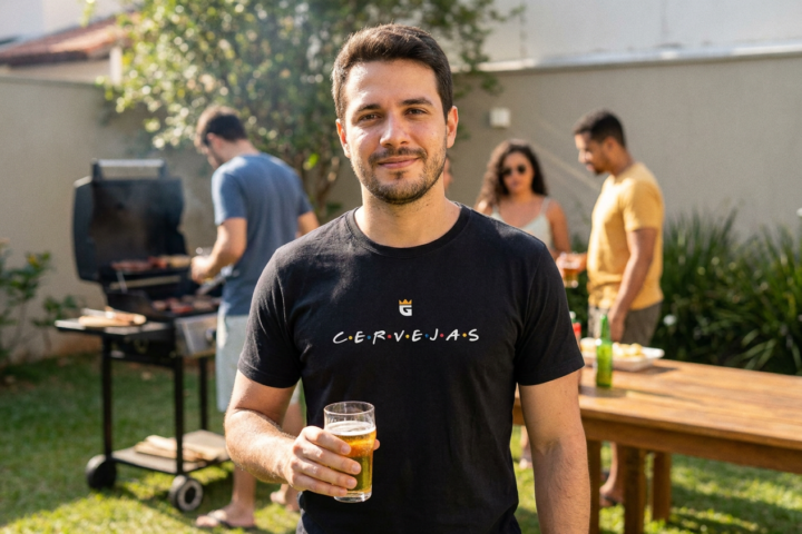 Camiseta Cervejeira Estilo Friends: a turma do bar reunida