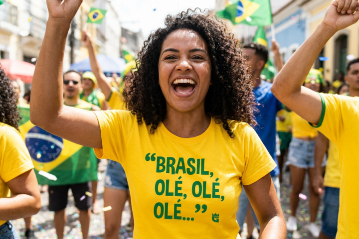 Camiseta Ole Ole Ole: o Coro da Arquibancada no Peito