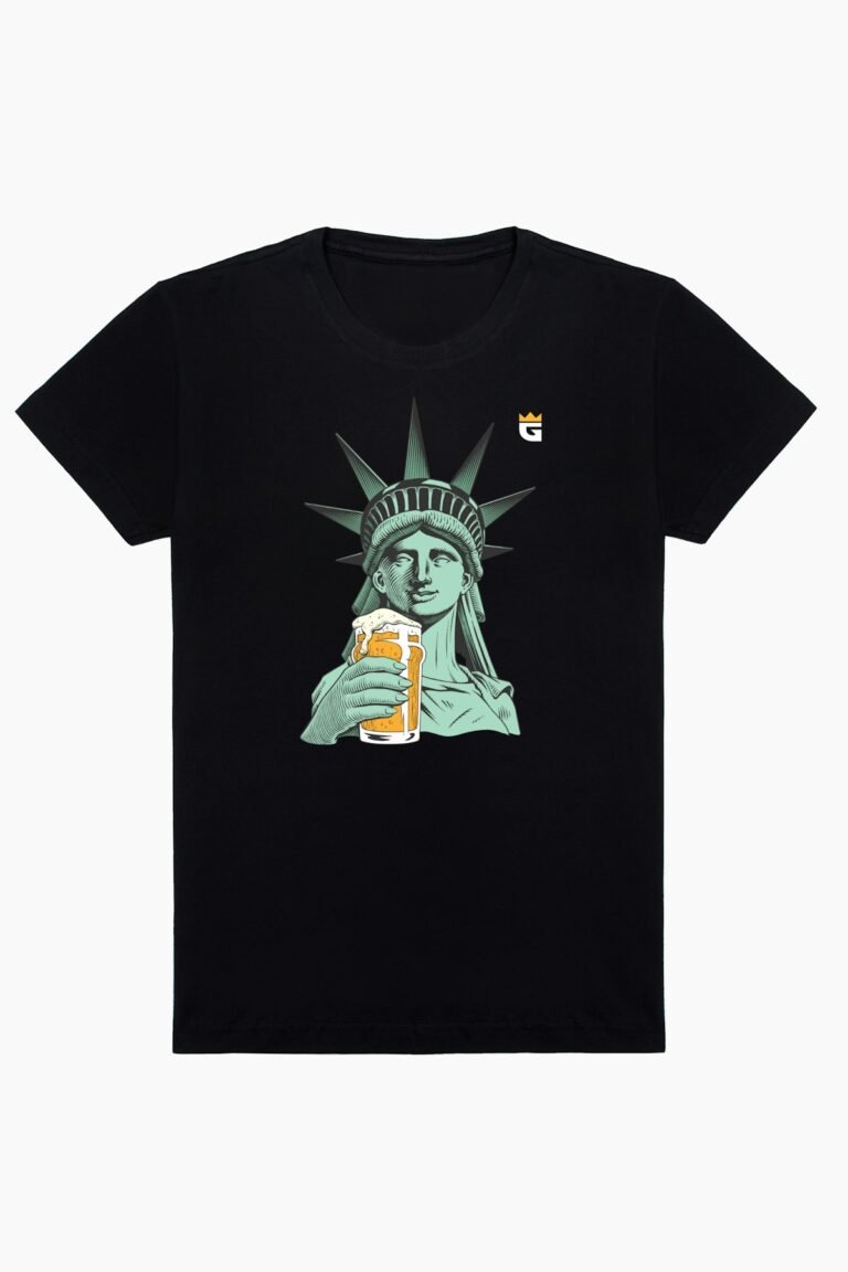 Camiseta Estatua da Liberdade Liberdade e Ter Chope