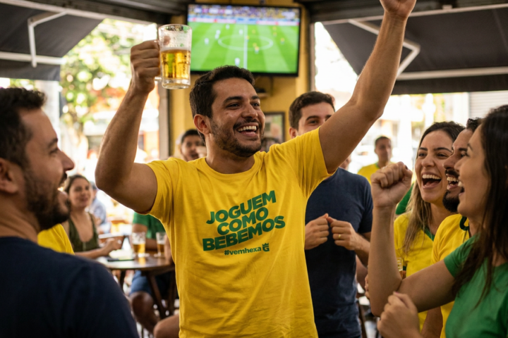 Camiseta Joguem Como a Gente Bebe: o Recado da Torcida