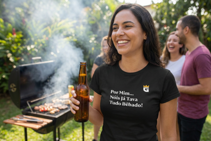 Camiseta Por Mim Nois Ja Tava Bebado: humor de boteco
