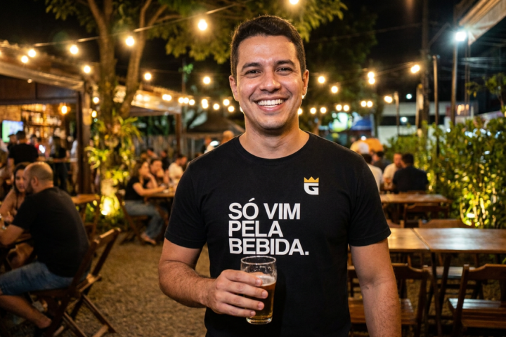 Camiseta Só Vim Pela Bebida: a Sinceridade Cervejeira